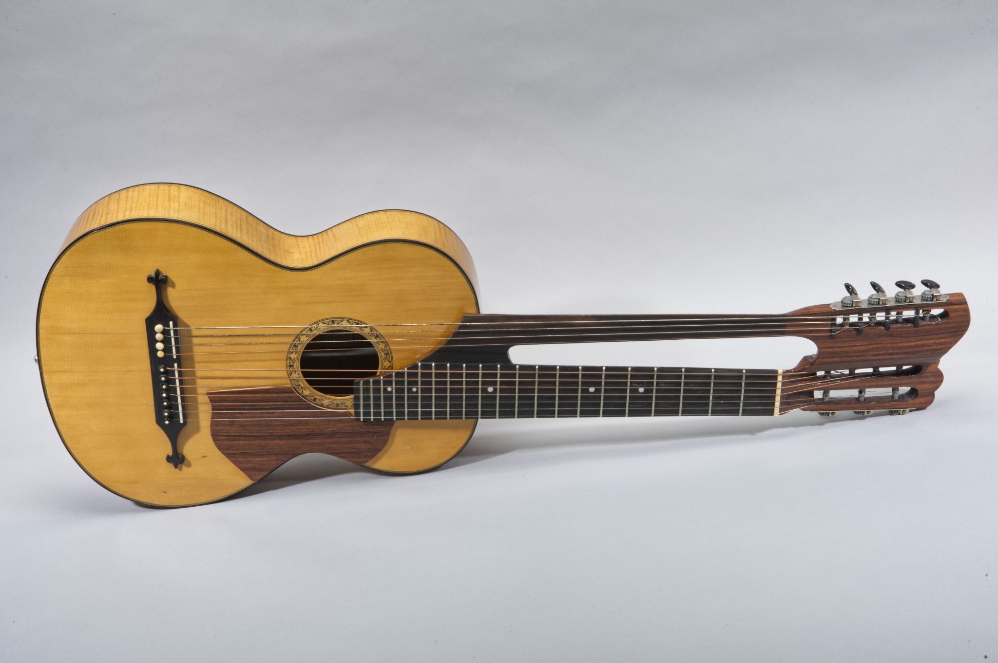 Arkhuzen 1908 Double Neck 7+4 String Russian Guitar EX