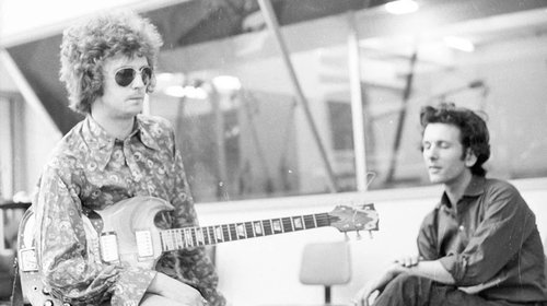 Eric Clapton with his Fool SG with producer Felix Pappalardi in 1967