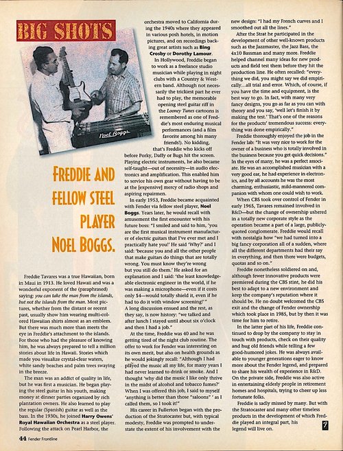 Fender Frontline Magazine Winter 1995 Vol.15 p.44