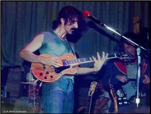 Frank Zappa playing the Hagstrom Swede at the Armadillo World Headquarters in Austin Texas credit W. Blaine Pennington