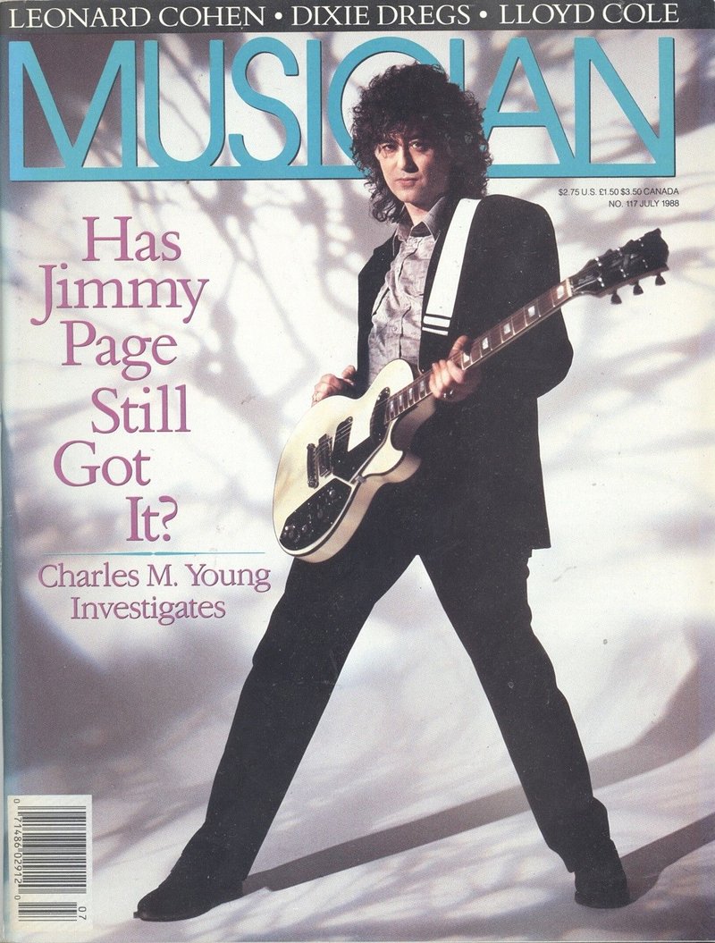 MUSICIAN MAGAZINE #17, JULY 1988, JIMMY PAGE