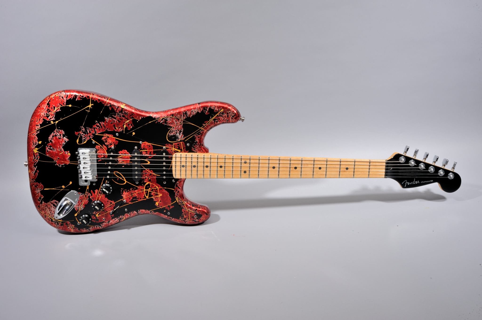 Fender 1994 Stratocaster Aluminum Red Splatter